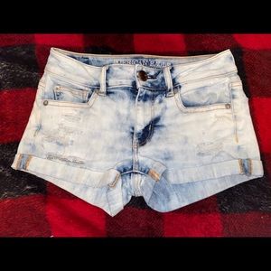 Light washed shortie shorts from American Eagle